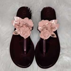 TORY BURCH JELLY SANDALS W/BOWS